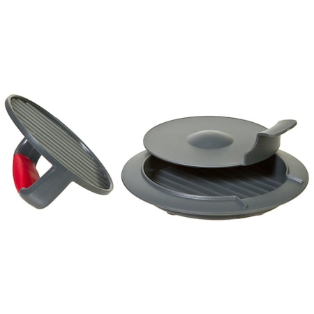 Progressive Progressive Prepworks Gray/Red Plastic Burger Press 1 Burger HPM-10